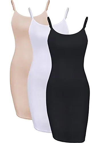 3 Pcs Women Cami Tank Dress XX-L Multicolor 2