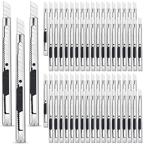200 Pcs Box Cutter Retractable Utility Knife, 9 mm Wide Blade