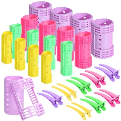 65Pcs Hair Rollers with Clips for Women