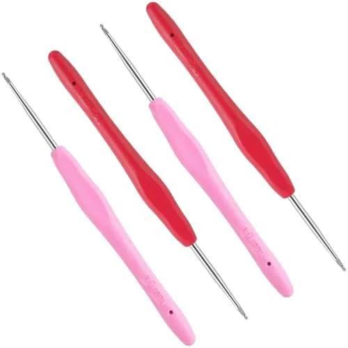 4 Pcs Dreadlock Crochet Hooks, 1.0 mm 1.25 mm