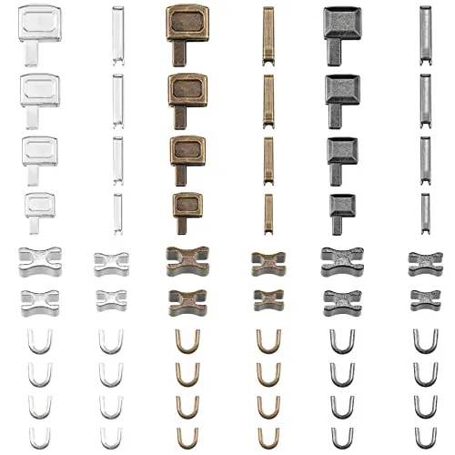 120 Pieces Metal Zipper Repair Kit 4 Sizes Insertion Pins