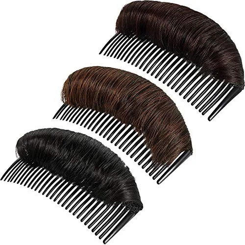 3 Pieces Invisible False Hair Clips, Increased Pad Bump It Up Volume Hair