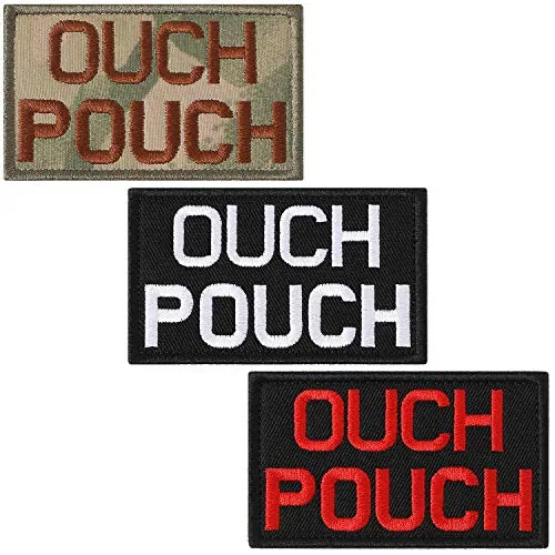 3 Pcs Ouch Pouch Patch Tactical Patch Embroidered Hook Loop