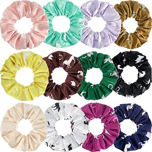 12 Pcs Horse Scrunchies Bulk Horse Party Favors for Women Grils