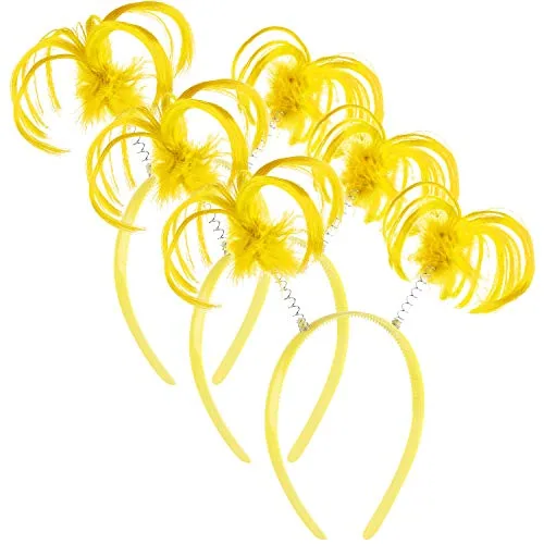 3 Pieces Feather Ponytail Headbands