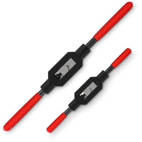 2 Pcs Adjustable Tap Wrench M1-M12 Ratcheting Tap Handle Tool for Reamer