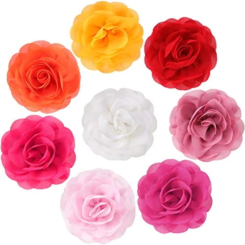 8 Pcs Dog Flowers Collar Bow, Multi-color