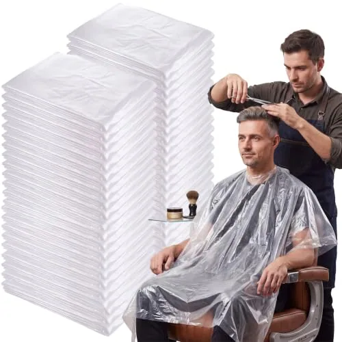 100 Disposable Salon Cape for Hair Stylist,51.2 x 36.2 Inch