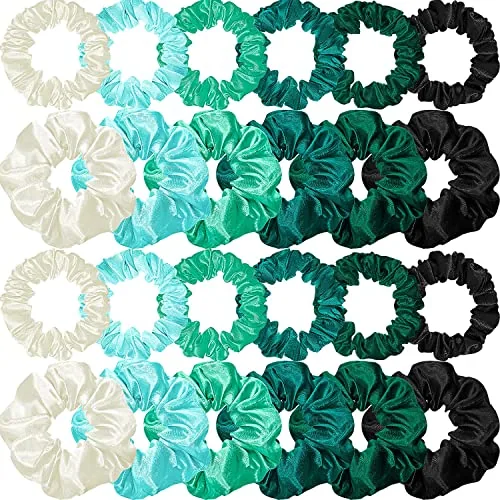 24 Pcs Satin Hair Scrunchies Bulk