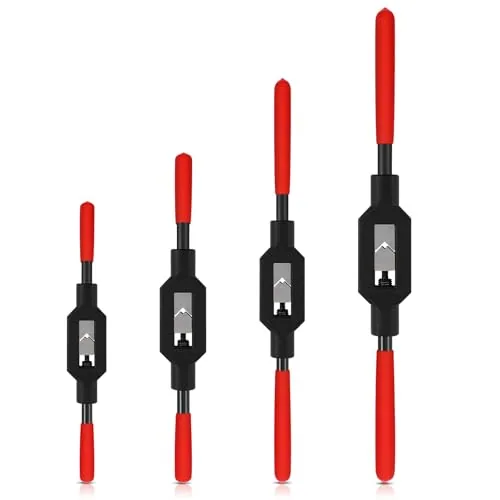 4 Pcs Adjustable Tap Wrench M1-M20 Ratcheting Tap Handle Tool for Reamer