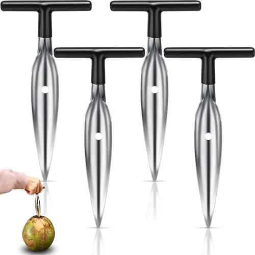 4 Pcs Coconut Opener Tool Set Coconut Hole Tool Coco Nut Bottle Opener