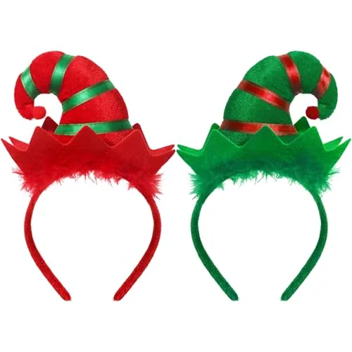 2 Pcs Christmas Reindeer Antlers Headbands for Women