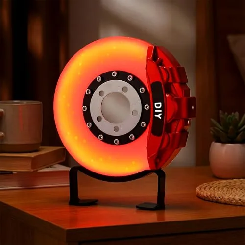 Brake Disc LED Lamp Car Guy Gifts for Men, Red - Orange Yellow