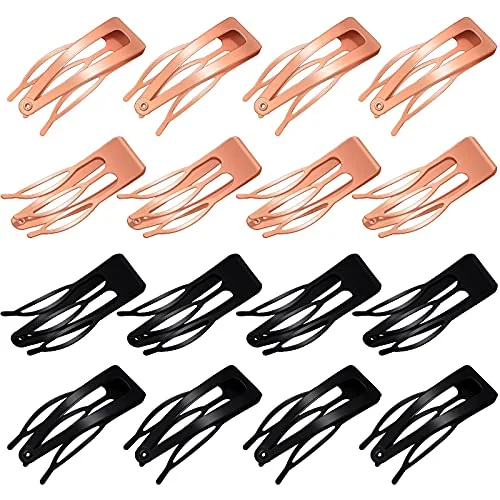 32 Pieces Hair Clips Set - 3 Prong Double Grip Metal Barrettes and Combs