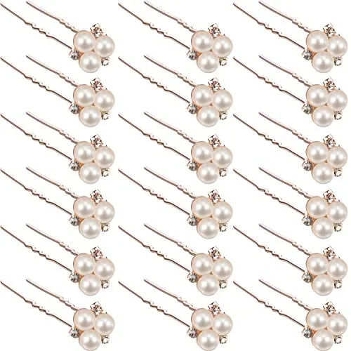 18 Pcs Pearl Hair Pins Wedding Brides Hair Accessorie