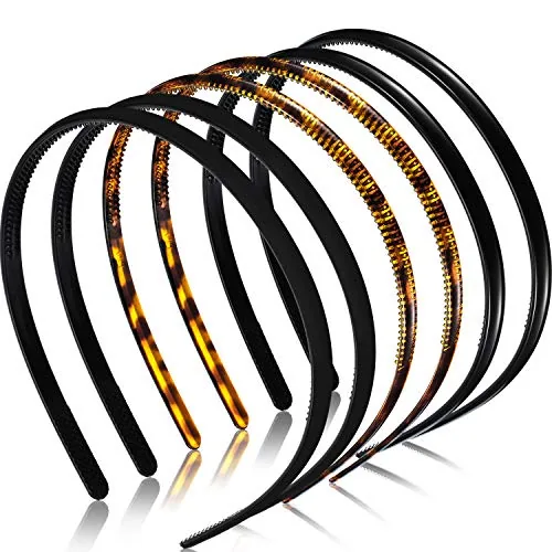6 Plastic Thin Headbands
