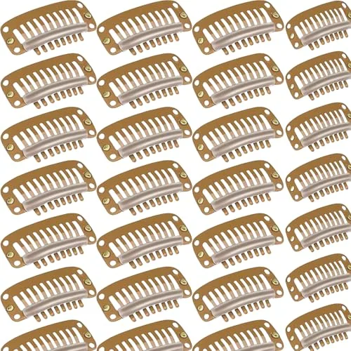 30 Pcs Wig Clips Hair Extensions, 9-Teeth 32 Mm
