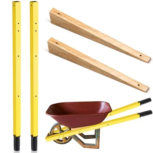 Wheel Barrow Handles Metal Replacement 60'' Wheelbarrow Handles Kit with