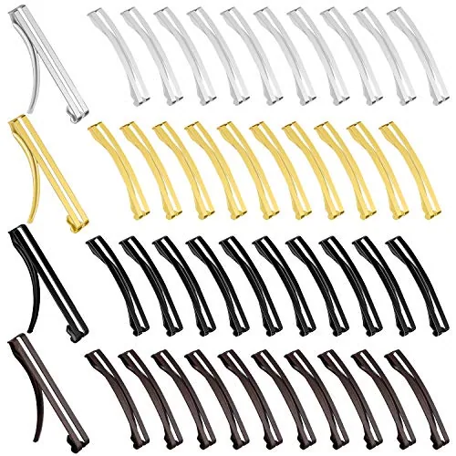 48 Pcs Open Center Hair Barrettes Clips for Women Thin Hair, 4 Colors